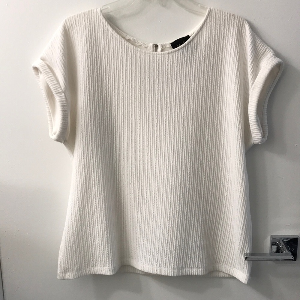 W5 Cream Ribbed Relaxed Short Sleeve T-Shirt